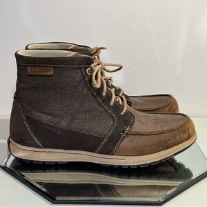 Men’s Columbia Waterproof Leather Boots, Lace Up, Size 10.5, Brown